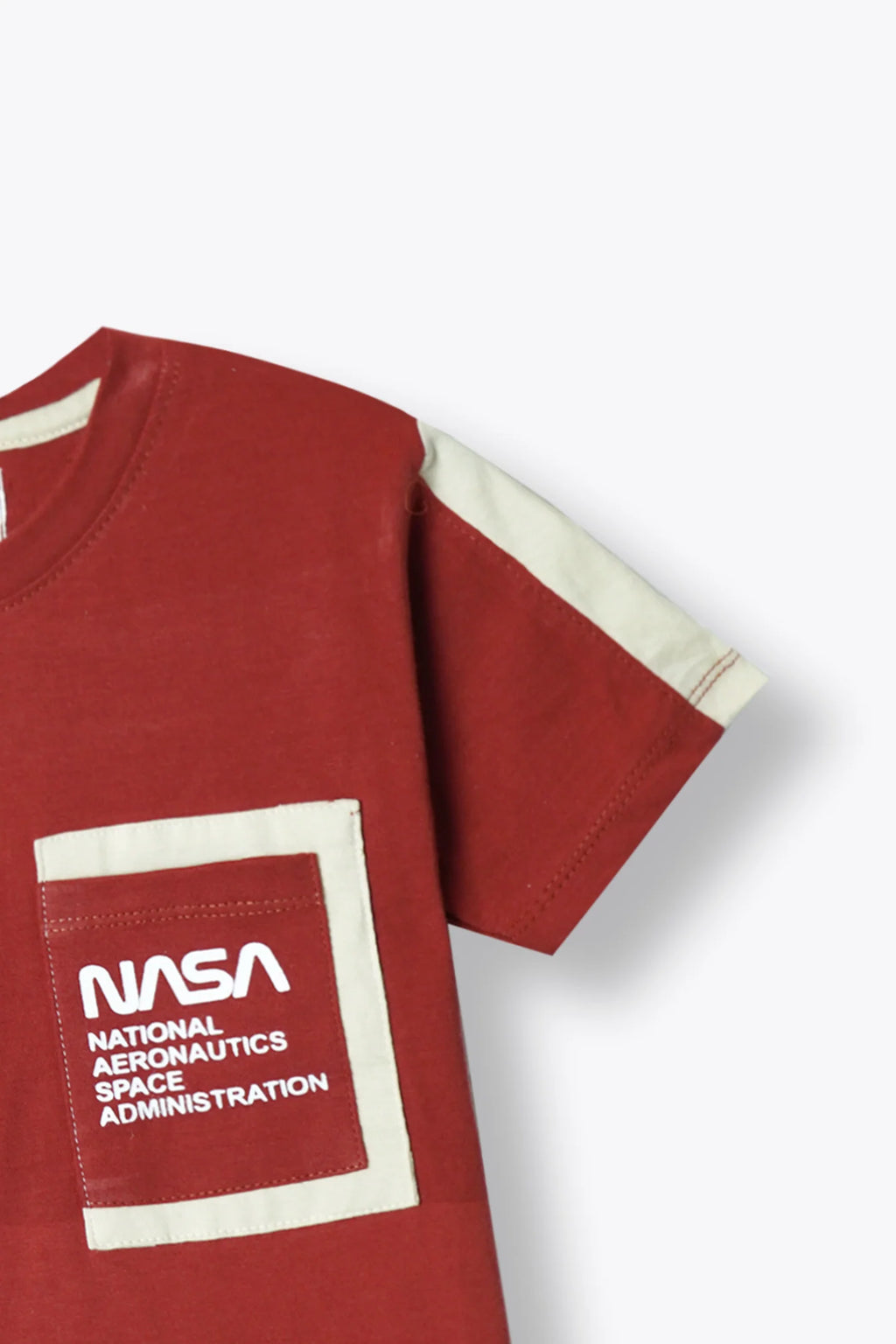Premium Quality "NASA" Printed Rust Colour Boys Summer Suit