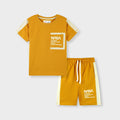 Boys Premium quality 'NASA' printed Mustard Summer suit